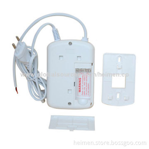100-240V AC Dual-sensor Gas and CO Independent Alarm with 9V Rechargeable Backup Battery